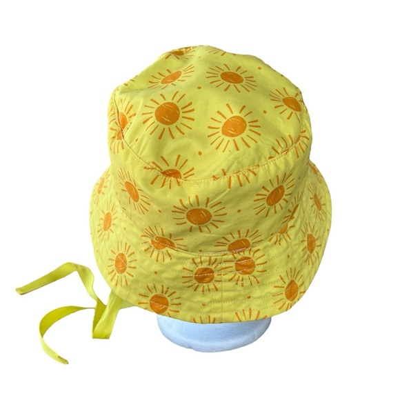 Hanna Andersson Yellow Sun Bucket Hat Ribbon Ties Youth Medium GUC - Picture 3 of 7